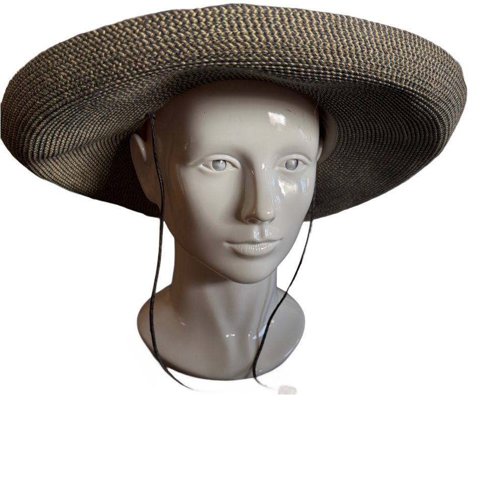 Caribbean Joe Sun Hat w/Chin Strap-Natural Color-one size-Packable-4.5 Inch Brim - Picture 2 of 10